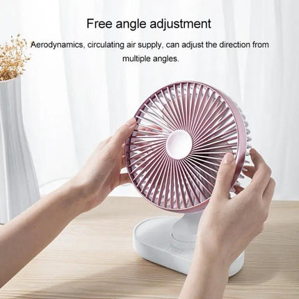 Rechargeable Desktop Oscillating Fan With Four Speeds