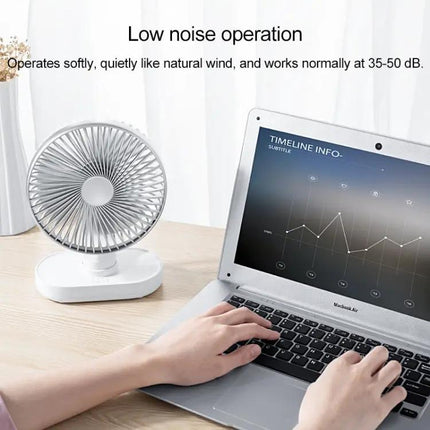 Rechargeable Desktop Oscillating Fan With Four Speeds