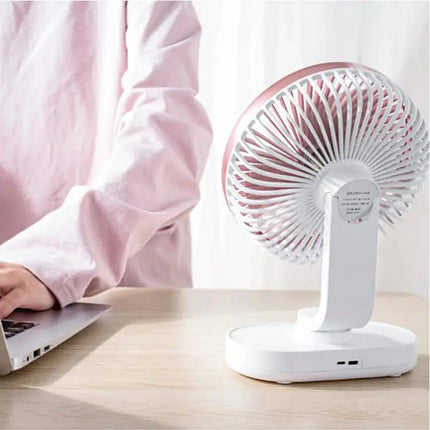 Rechargeable Desktop Oscillating Fan With Four Speeds