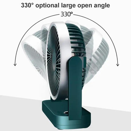 Rechargeable Desktop Fan With LED Power Display And 4 Speeds