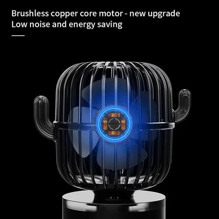 Cactus Portable Mini USB Fan With Oscillating Head For Desk