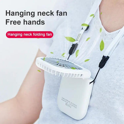 Foldable Portable Handheld Neck And Desktop Fan With USB