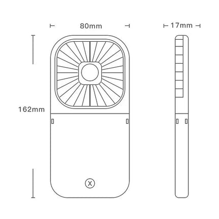 Foldable Portable Handheld Neck And Desktop Fan With USB