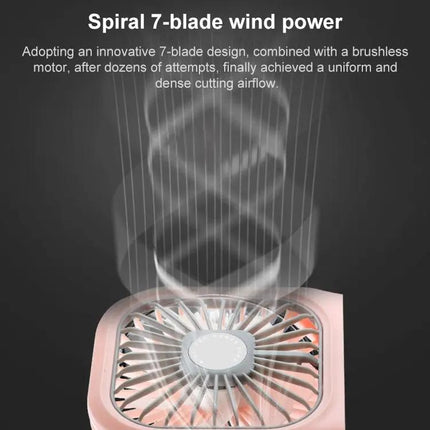 Foldable Portable Handheld Neck And Desktop Fan With USB