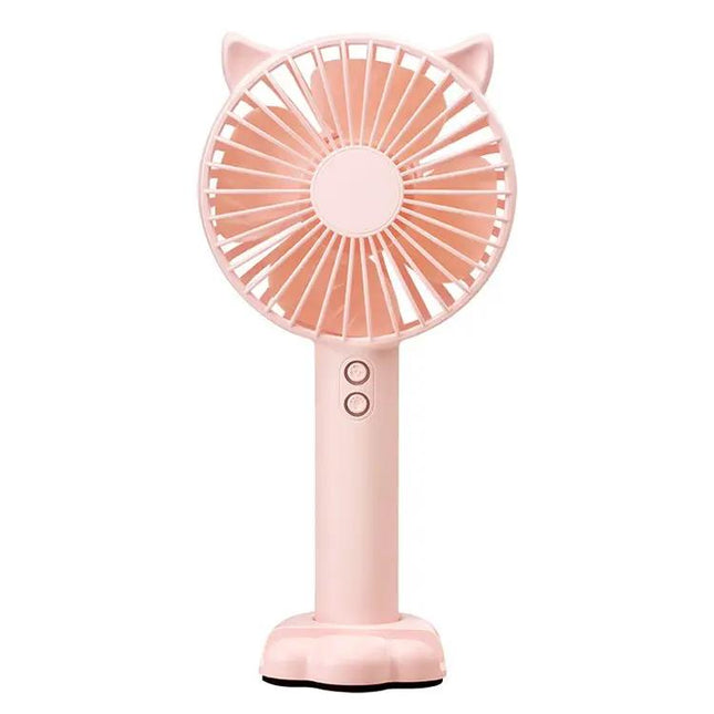 Portable Handheld Desktop Fan With Phone Stand, 3 Speeds | Syndmart