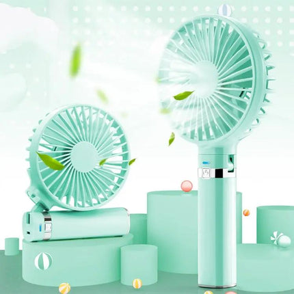 Compact Portable Foldable Handheld Electric Fan with Night Light