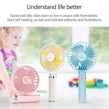 Compact Portable Foldable Handheld Electric Fan with Night Light