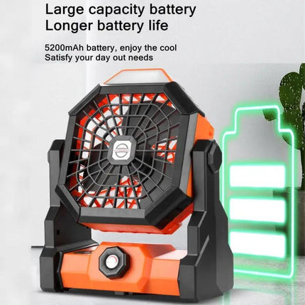 X3 Portable Rechargeable Fan With LED Night Lamp For Outdoor Use | Syndmart