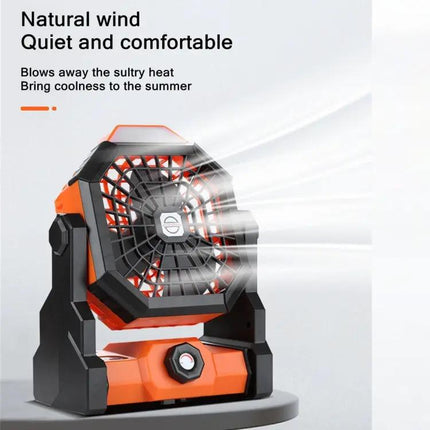 X3 Portable Rechargeable Fan With LED Night Lamp For Outdoor Use | Syndmart
