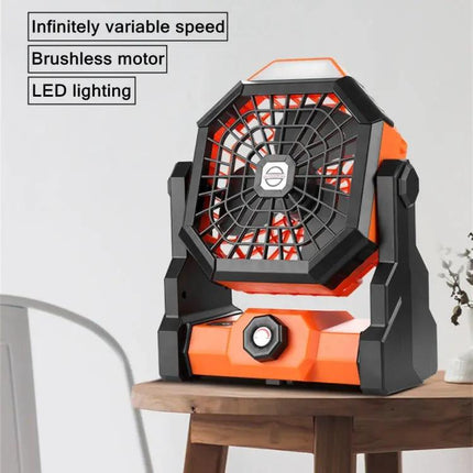 X3 Portable Rechargeable Fan With LED Night Lamp For Outdoor Use | Syndmart