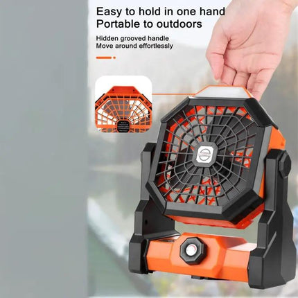 X3 Portable Rechargeable Fan With LED Night Lamp For Outdoor Use | Syndmart