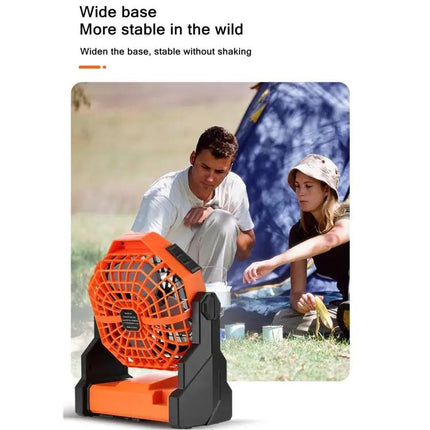 X3 Portable Rechargeable Fan With LED Night Lamp For Outdoor Use | Syndmart