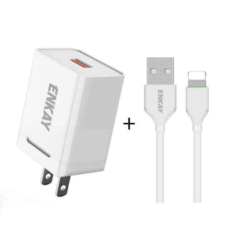 ENKAY Hat-Prince U015 18W 3A QC3.0 Travel Charger Set