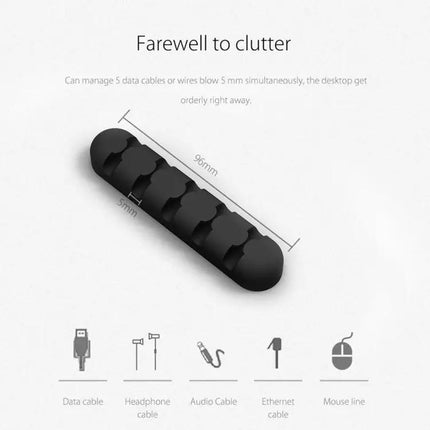ORICO Silicone Cable Manager for Everyday Desk Organization | Syndmart