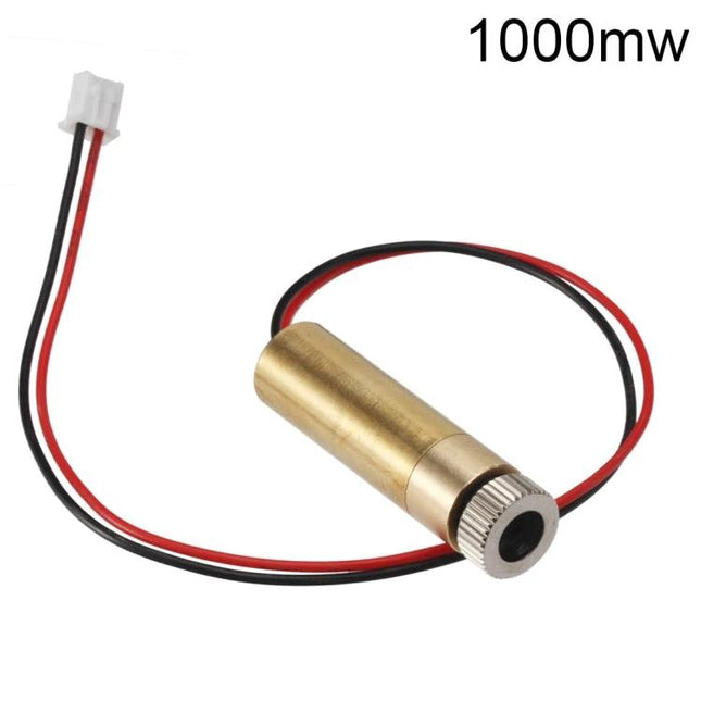 NEJE Blue Laser Module for DIY Engraving on Wood and Plastic compact 405nm brass housing with red black wires and connector