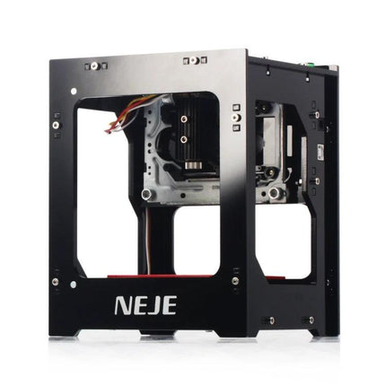 NEJE Bluetooth Laser Engraver for Creative DIY Projects shown as black compact desktop engraving machine with NEJE logo