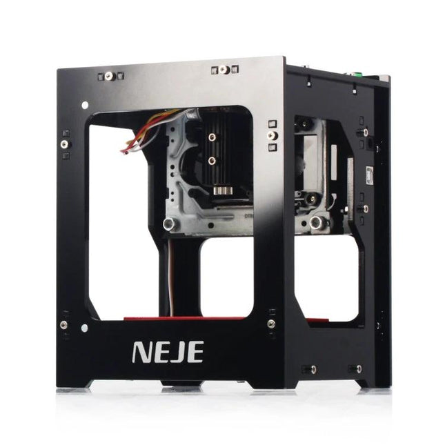 NEJE Bluetooth Laser Engraver for Creative DIY Projects shown as black compact desktop engraving machine with NEJE logo