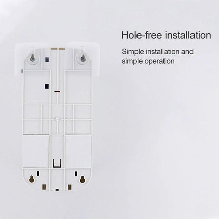 Automatic Touchless Spray Dispenser for Home Sanitizing mounted with hole-free installation back plate showing simple installation and operation