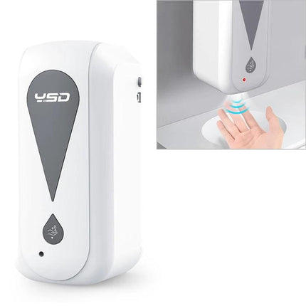 Automatic Touchless Spray Dispenser for Home Sanitizing white infrared sensor sanitizer dispenser mounted and dispensing to hand