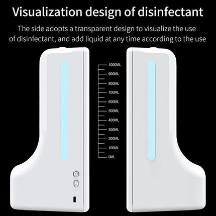 A K9 Thermometer And Soap Dispenser For Daily Hygiene Tasks white touchless soap dispenser with transparent liquid gauge and temperature sensor
