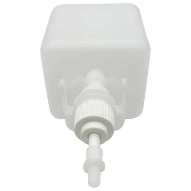 Wall-Mounted Container For Daily Hand Sanitizer In Bathrooms white wall-mounted pump dispenser for compact bathroom use