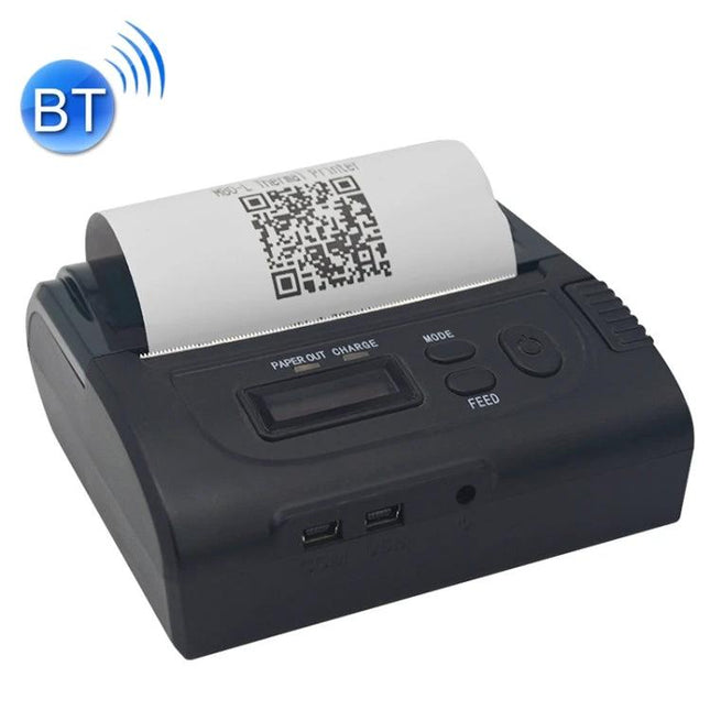 Portable Bluetooth Thermal Receipt Printer for Delivery Services compact black mobile receipt printer with QR code paper