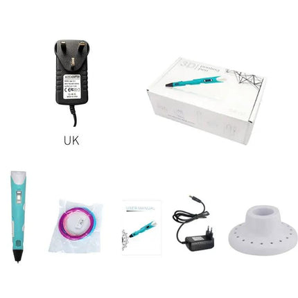Hand-Held 3D Printing Pen for Art and Design with UK Plug