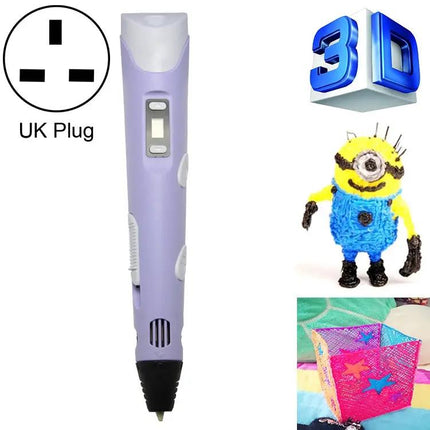 Hand-Held 3D Printing Pen for Art and Design with UK Plug