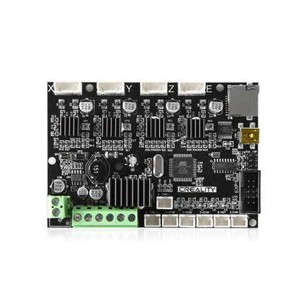 Creality Noiseless Motherboard for Ender-3 3D Printers shown as black replacement control board with 24V power chip and connector ports