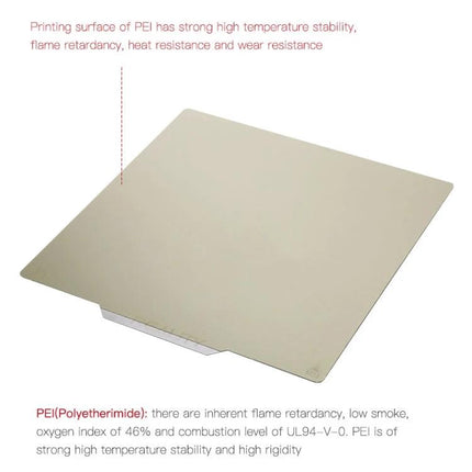 Creality Double-Sided PEI Printing Plate with Magnetic Base flat PEI surface for improved adhesion and easy model removal