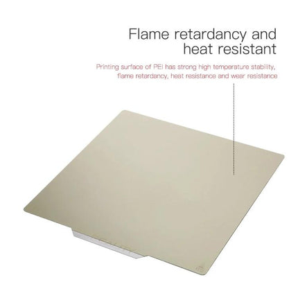 Creality Double-Sided PEI Printing Plate with Magnetic Base shown flat, heat-resistant PEI surface and magnetic flexible backing for easy print removal