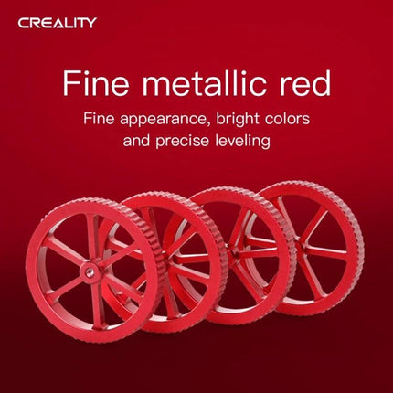 Creality Aluminum Leveling Nut for Ender-3 3D Printers - fine metallic red aluminum leveling knobs for precise bed leveling and corrosion resistance
