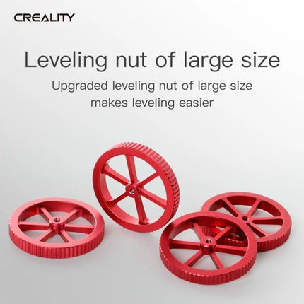 Creality Aluminum Leveling Nut for Ender-3 3D Printers - red anodized large-size aluminum leveling wheels for easier bed calibration