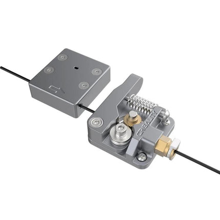 Creality All-Metal Bowden Extruder Kit for 3D Printing Essentials showing metal extruder, drive gear, spring tensioner and filament path