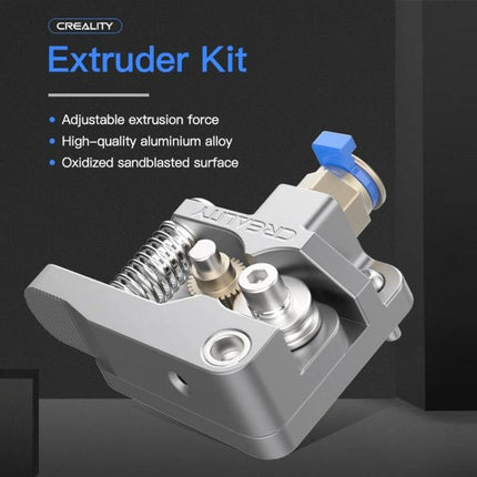 Creality All-Metal Bowden Extruder Kit for 3D Printing Essentials - silver aluminum extruder upgrade reducing filament slippage