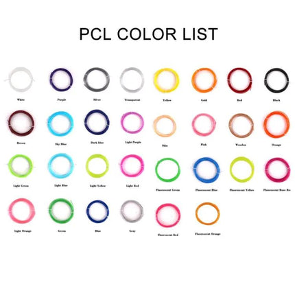 1.75mm PCL Filament for 3D Pen DIY Creations, 5m Length