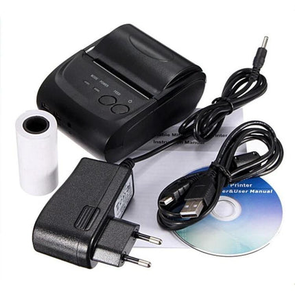 Bluetooth Thermal Receipt Printer for Mobile Use compact portable printer with charger USB cable paper roll and CD manual