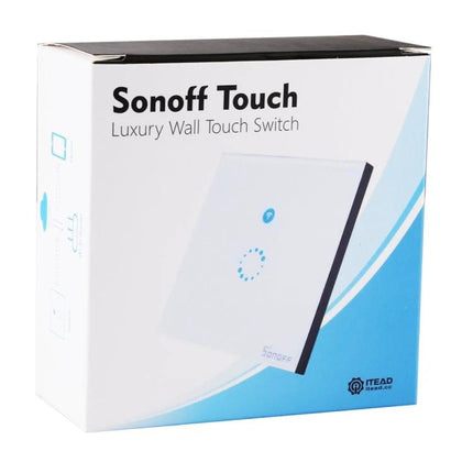 Sonoff 86mm Touch Panel Wall Switch for Smart Home Lighting white touch panel boxed product photo
