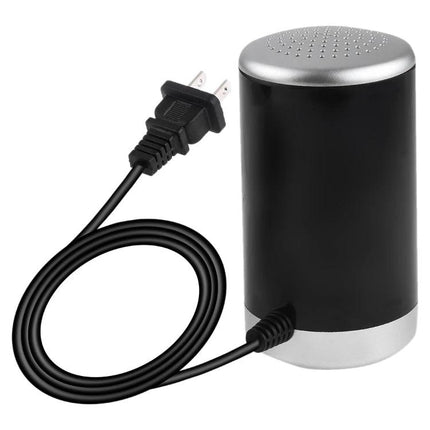 Versatile 6-Port USB Charging Station for Everyday Electronics black cylindrical desktop charger with six USB ports and attached power cord