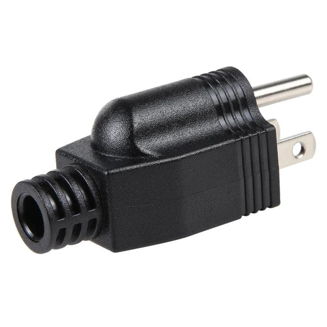 Universal US Wall Plug Adapter for Travel and Appliances - black replacement plug for appliances, power tools, and extension cords