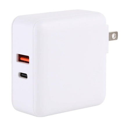 Compact USB Charger for Daily Travel and Home Use - white dual-port wall adapter with USB-A and USB-C, compact travel-friendly design