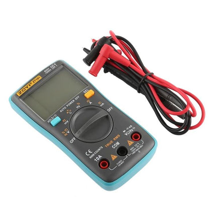 ZOYI Portable Digital Multimeter for Everyday Electrical Testing compact handheld multimeter with probes and easy-read display for home, auto, DIY troubleshooting