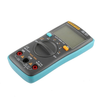 ZOYI Portable Digital Multimeter for Everyday Electrical Testing - compact handheld multimeter with easy-read display, rotary dial and probe ports for home, auto and DIY use