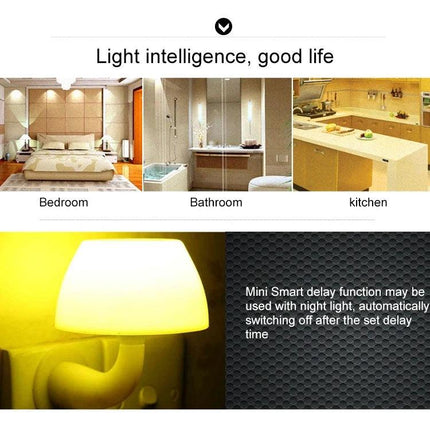 WiFi Smart Socket with App Control and Scheduling Features powering lamp in bedroom bathroom and kitchen with app scheduling for morning coffee and dusk lights