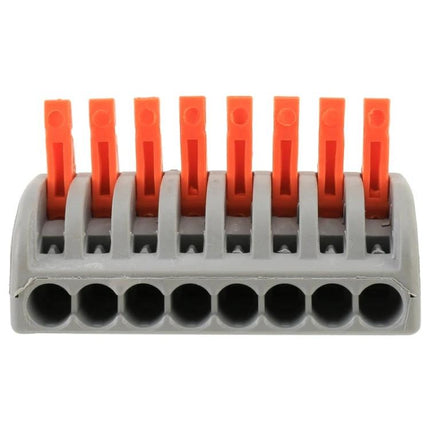 8-Port Wiring Connector for Safe Electrical Junctions in Lighting - PA66 8-port lever wire connector for easy lighting installations
