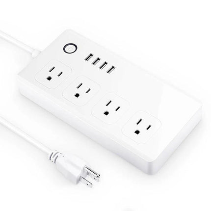 WiFi Smart Power Socket for Remote Device Control at Home white multi-outlet strip with USB ports and app control