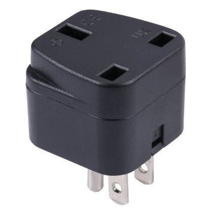 UK to US and Mexico Portable Plug Adapter for Travel Use small black compact travel adapter converting UK plugs to US Mexico sockets