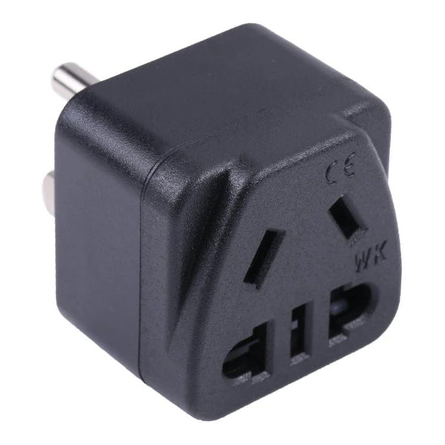 Universal Travel Adapter for International Outlets and Devices compact black plug adapter for phones laptops cameras up to 250V 10A