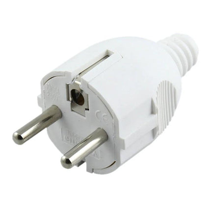 Detachable Side Wiring EU Power Plug for Electrical Devices white two-pin plug with detachable side wiring for lamps and appliances