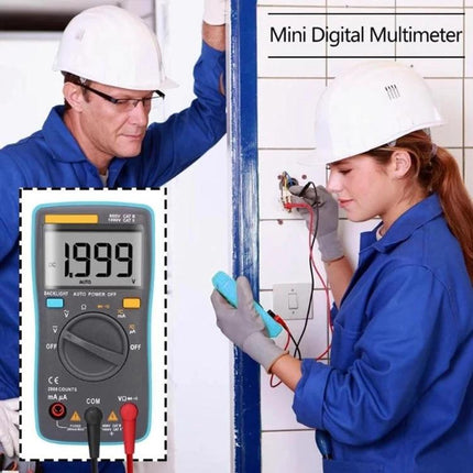 Portable Digital Multimeter for Everyday Electrical Testing - compact auto-ranging multimeter used by homeowners and DIYers checking household wiring